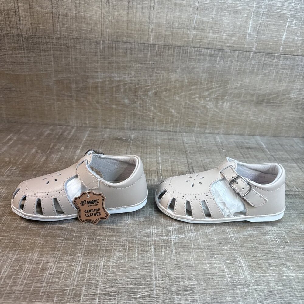 UNWORN Angel L’Amour Almond Genuine Leather Mary Jane Shoes Baby Toddler Girls 6 - Picture 4 of 11